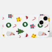 クリスマス ギフト - かわいい雪だるまのホリデー パターン Case-Mate iPhoneケース (裏面 (横))