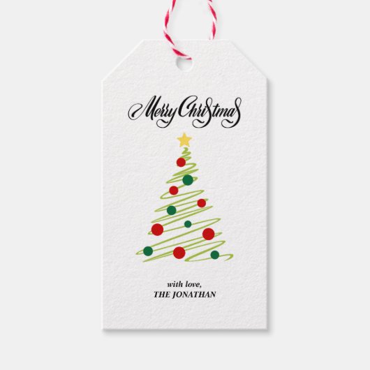 クリスマス ギフト タグ (正面)
