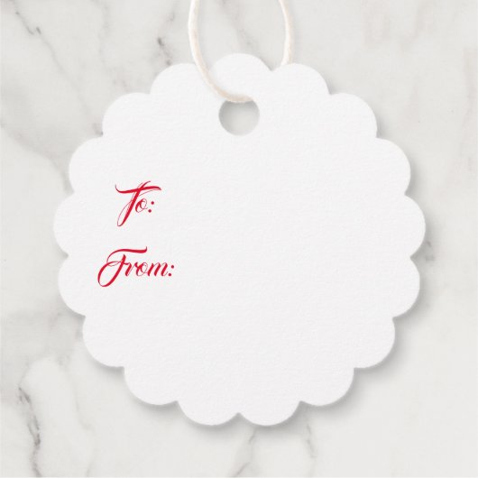 クリスマス ギフト タグ-リース フェイバリット タグ (裏面)