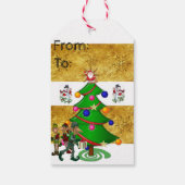 クリスマス ギフト タグ 雪だるま エルフ (裏面)