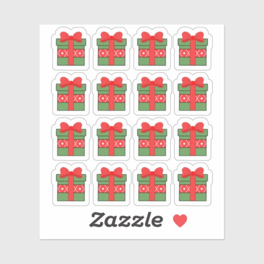 クリスマス ギフト ボックス ホリデー デコレーション ブジュー プランナー シール (シート)