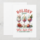 クリスマス ギフト ワイン愛好家クラブ 招待状 (正面/裏面)