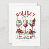 クリスマス ギフト ワイン ラバー クラブ 招待状 (正面/裏面)