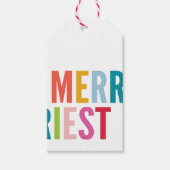 クリスマス ギフト 現代的 ミニマル カラフル 最高のクリスマス ギフトタグ (正面)