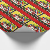 クリスマス、ギフト、覆い、fruitcake、オーナメント、cheeries ラッピングペーパー (角)