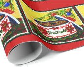 クリスマス、ギフト、覆い、fruitcake、オーナメント、cheeries ラッピングペーパー (ロールコーナー)