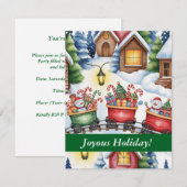 クリスマス・ギャザリング招待状 - 完全にカスタマイズ可能なテキスト 招待状 (正面/裏面)