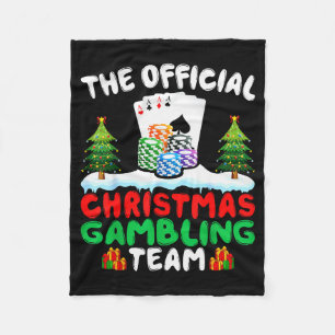 クリスマス ギャンブル チーム - おもしろ ギャンブル ギャンブラー キリスト フリースブランケット