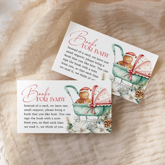 クリスマス ギャンブレットベイビー 赤ちゃんの本 シャワーパーティ エンクロージャーカード