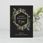 クリスマス ギルデッド グリーン ブラック | ハッピー ホリデイズ (スタンド正面)