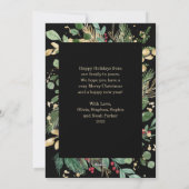 クリスマス ギルデッド グリーン ブラック | ハッピー ホリデイズ (裏面)