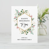 クリスマス ギルデッド グリーン 白 | ハッピー ホリデー (スタンド正面)