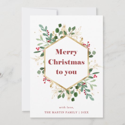 クリスマス・ギルド・グリーナリー |フォトバック シーズンカード (正面)