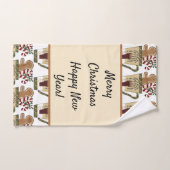 クリスマス·ギンジャーブレッド    バスタオルセット (ハンドタオル)