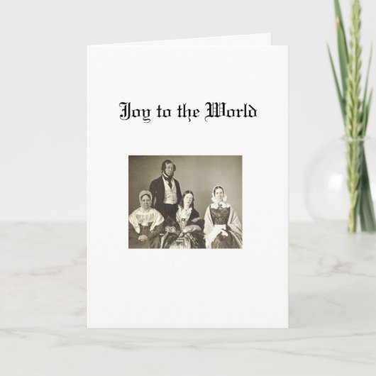 クリスマス-クエーカー教徒家族 シーズンカード (正面)