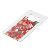 クリスマス・クッキーと赤の雪 クレジットカード栓抜き (裏面アングル)