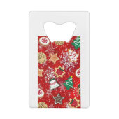 クリスマス・クッキーと赤の雪 クレジットカード栓抜き (裏面)