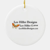 クリスマス・クッキーと赤の雪 セラミックオーナメント (裏面)