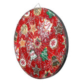 クリスマス・クッキーと赤の雪 ダーツボード (正面右)