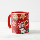 クリスマス・クッキーと赤の雪 マグカップ (正面左)