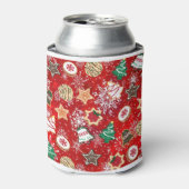 クリスマス・クッキーと赤の雪 缶クーラー (缶正面)
