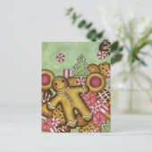 クリスマス・クッキーのクローズアップ・ポストカード シーズンポストカード (スタンド正面)