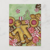 クリスマス・クッキーのクローズアップ・ポストカード シーズンポストカード (正面)