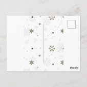 クリスマス クッキーの家の飾り付けパーティー ポストカード (裏面)