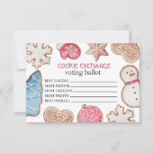 クリスマス・クッキー交換の投票 サンキューカード (正面)