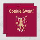 クリスマス・クッキー交換パーティーの招待状 招待状 (正面/裏面)