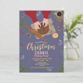 クリスマス クッキー作り フェスティブ パーティー 家族 招待状 (スタンド正面)
