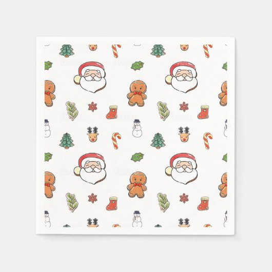 クリスマス・クッキー・カクテルナプキン スタンダードカクテルナプキン (正面)