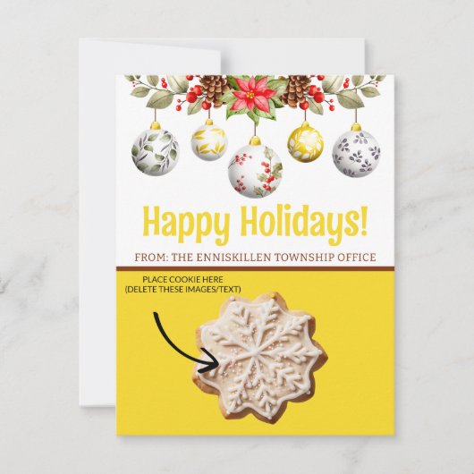 クリスマス クッキー カード, 個人用 ギフト カード (正面)