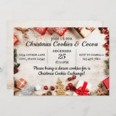 クリスマス・クッキー&ココア・ウィンター 招待状 (正面/裏面)