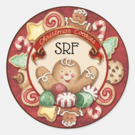 クリスマス・クッキー・シール ラウンドシール
