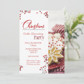 クリスマス クッキー デコレーション パーティー 招待状 (スタンド正面)