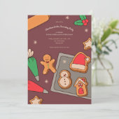 クリスマス・クッキー・デコレーション・パーティー 招待状 (スタンド正面)