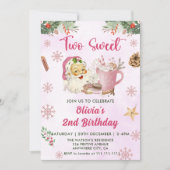 クリスマス・クッキー・トゥ・スイート 2歳の誕生日パーティー 招待状 (正面)