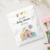 クリスマス・クッキー・ハウスのベビーシャワー フェイバーバッグ (封をした状態)