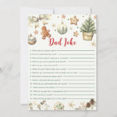 クリスマス・クッキー・パパ・ジョーク・ベイビー・シャワーパーティー・ゲーム・カード 招待状 (正面)