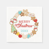 クリスマス・クッキー・ホリデイ スタンダードカクテルナプキン (正面)