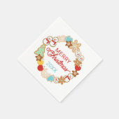 クリスマス・クッキー・ホリデイ スタンダードカクテルナプキン (角)