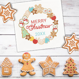 クリスマス・クッキー・ホリデイ スタンダードカクテルナプキン
