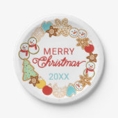 クリスマス・クッキー・ホリデイ ペーパープレート (正面)