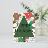 クリスマス・クッキー・ホリデー・ハガキ シーズンポストカード (スタンド正面)