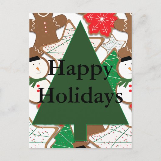 クリスマス・クッキー・ホリデー・ハガキ シーズンポストカード (正面)