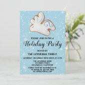 クリスマス クッキー ホリデー パーティー 白い 鹿 雪 招待状 (スタンド正面)