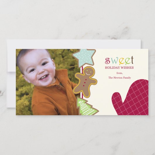 クリスマス・クッキー・ホリデー・フォト・カード シーズンカード (正面)