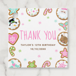 クリスマス クッキー 誕生日会 ピンク サンクユー フェイバータグ