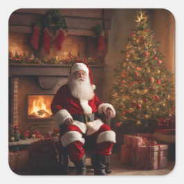 クリスマス クッションシール - フェスティブ ホリデー スクエアシール